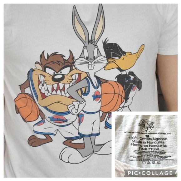 Looney Tunes Tune Squad Space Jam Licensed Basketball Graphic Tee - Picture 2 of 4